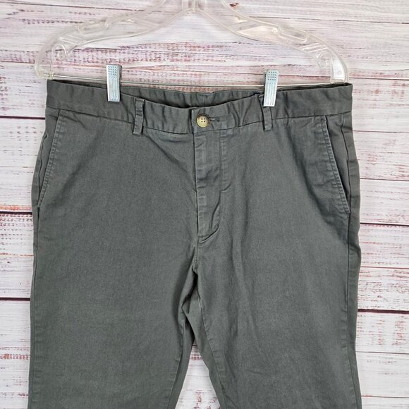 Vineyard Vines Mens Stretch Breaker Chino Pants Sz 34X30 Olive Green Cargo Golf - Picture 2 of 12